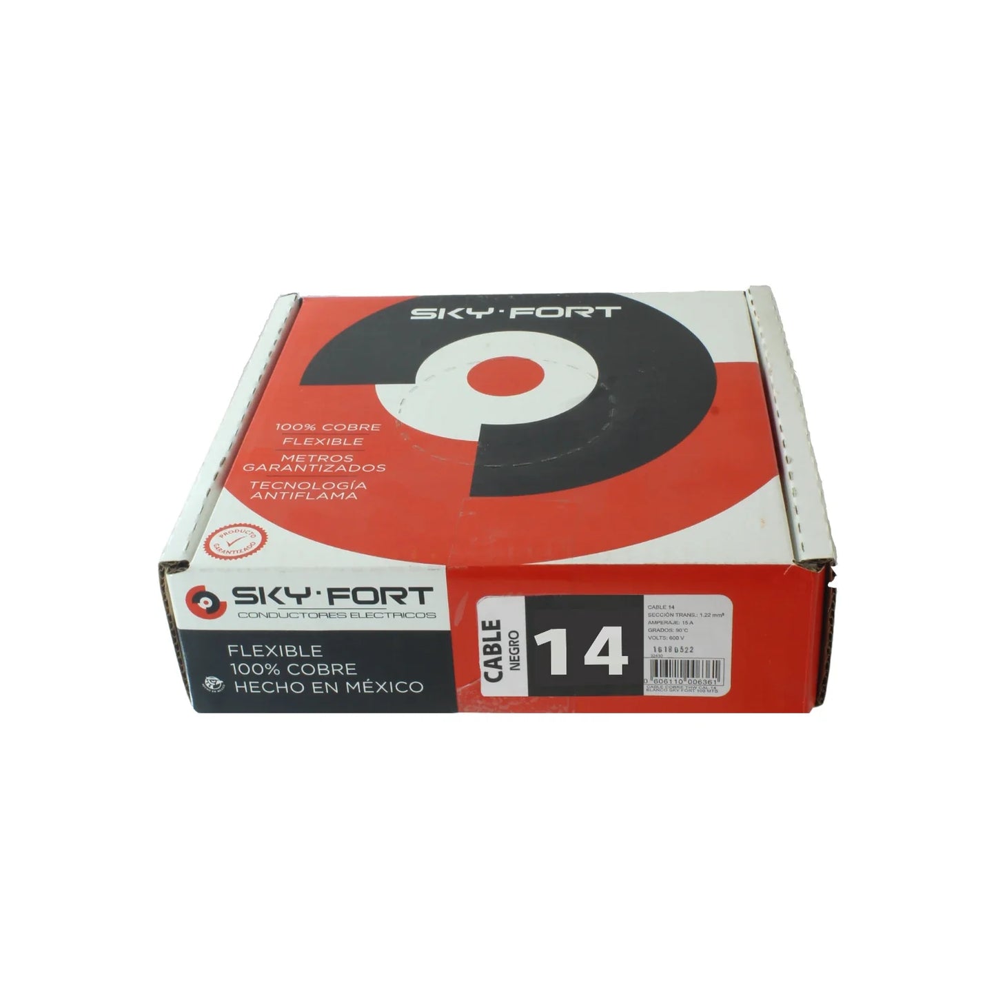 Cable #14 negro 100 m Sky Fort SKY-N-14