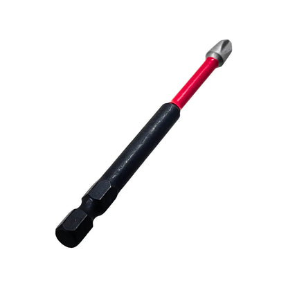 Punta de impacto Milwaukee 3 1/2" hexagonal negra y roja, broca de carburo para azulejo, cerámica y vidrio