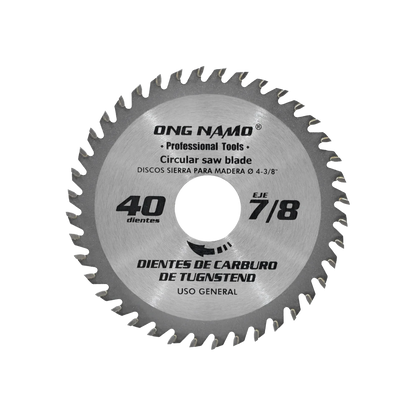 Disco sierra circular 7/8" de 40 dientes Ong namo 440