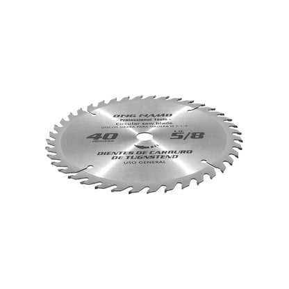 Disco sierra circular Ong Namo 7 1/4" 40 dientes carburo tungsteno para madera, eje 5/8"