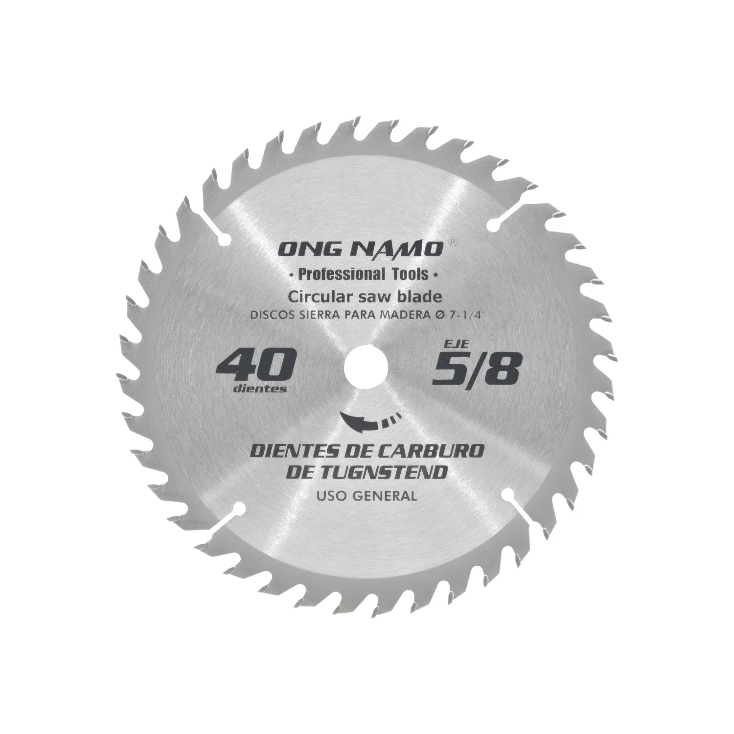 Disco sierra circular 5/8" de 40 dientes Ong namo 740