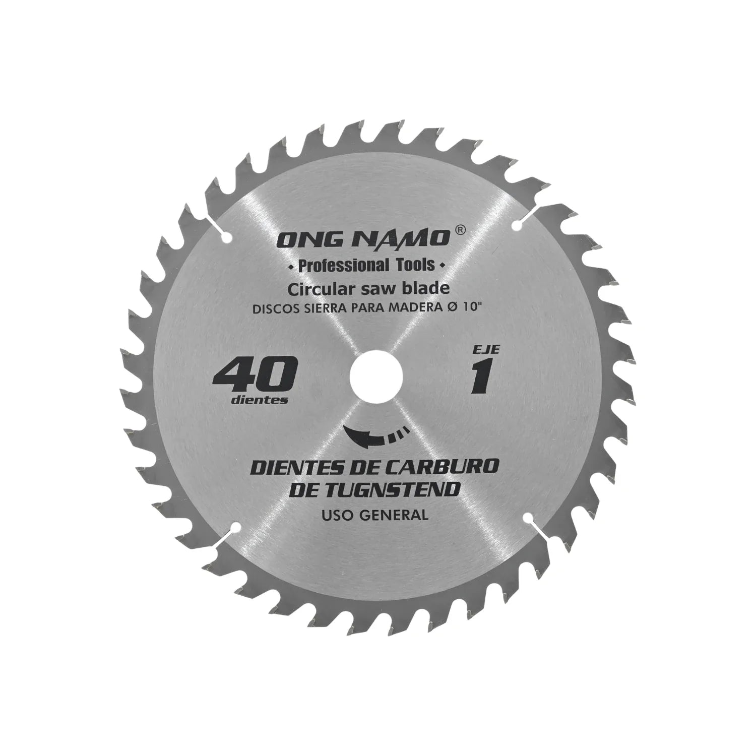 Disco sierra circular 10" de 40 dientes Ong namo 1040