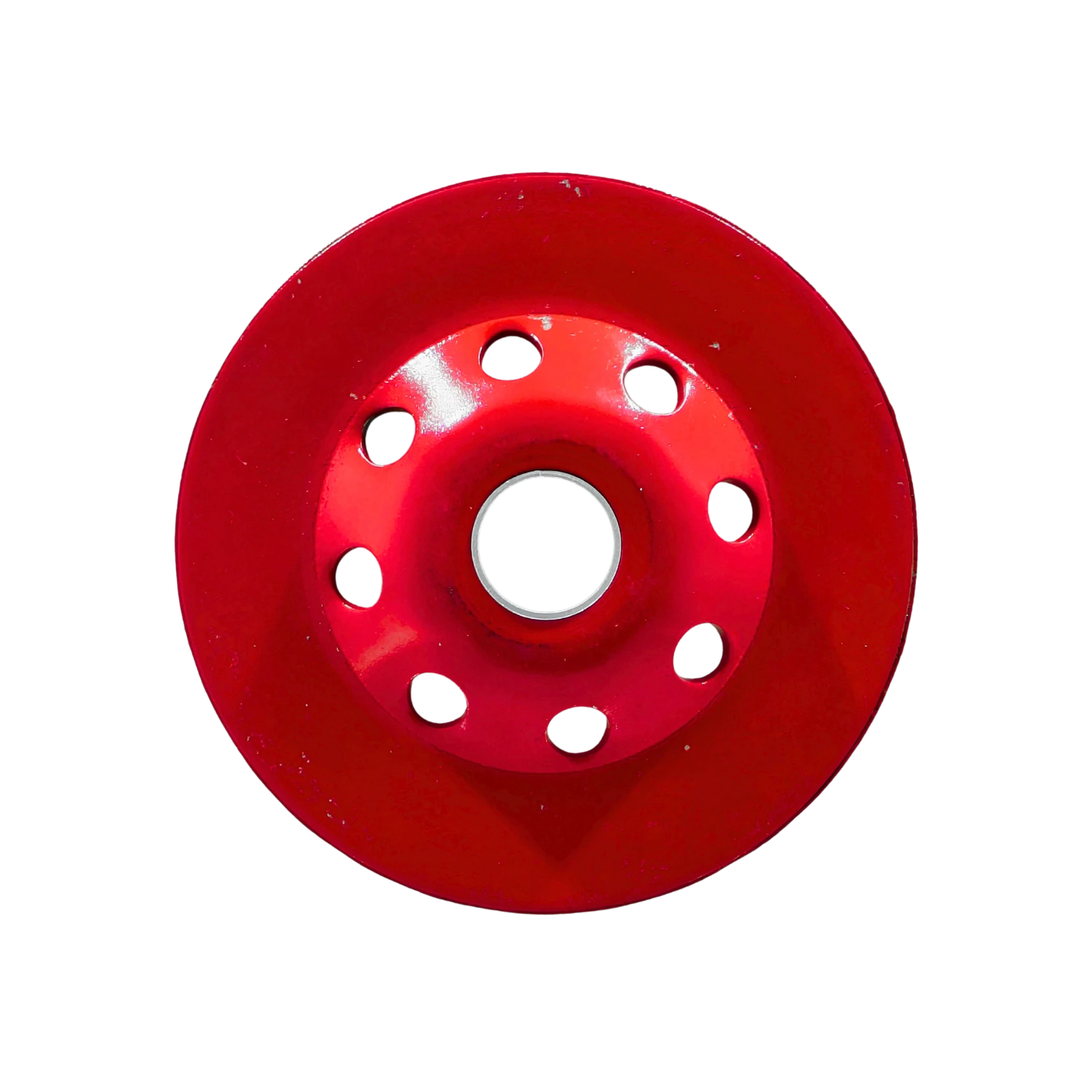 Copa diamante roja 4 1/2" para desbaste y pulido de concreto, piedra y mampostería