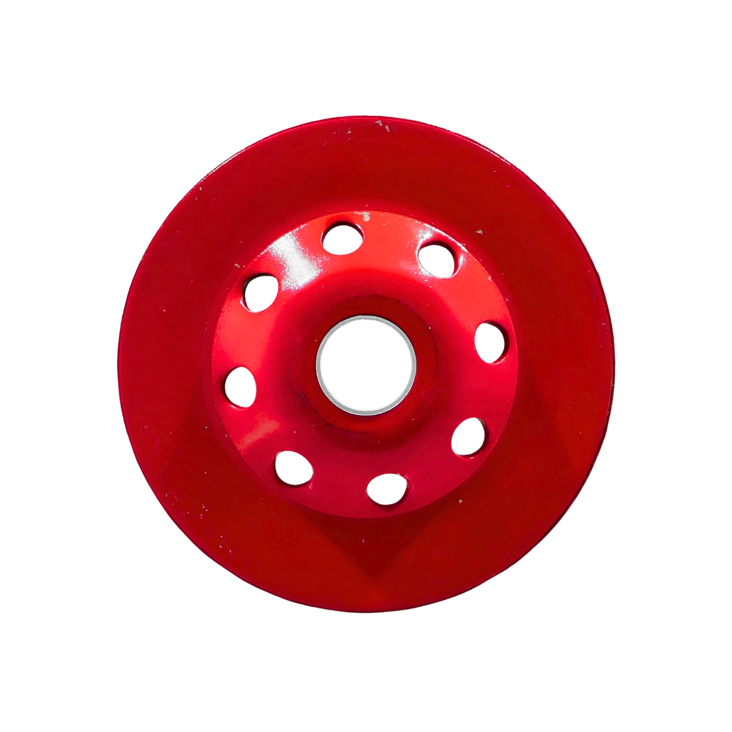 Copa diamante roja 4 1/2" para desbaste y pulido de concreto, piedra y mampostería