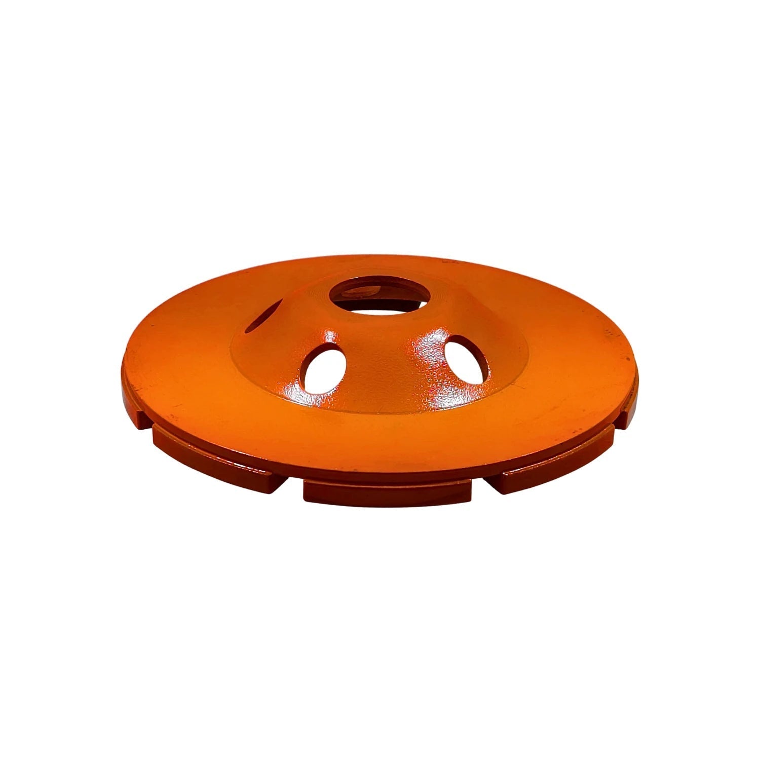 Copa diamante 4 1/2" naranja para desbaste de concreto, piedra y mampostería con amoladora angular