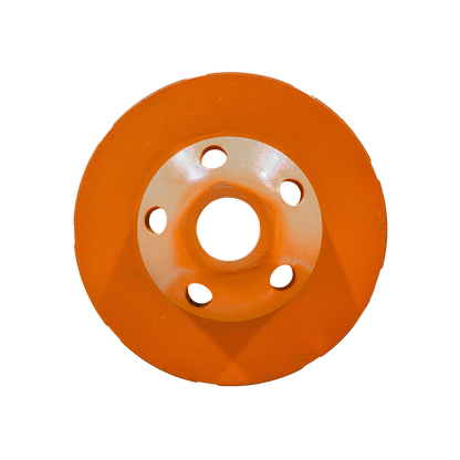 Copa diamante Austral 4 1/2" naranja para desbaste y pulido de concreto, piedra y mampostería