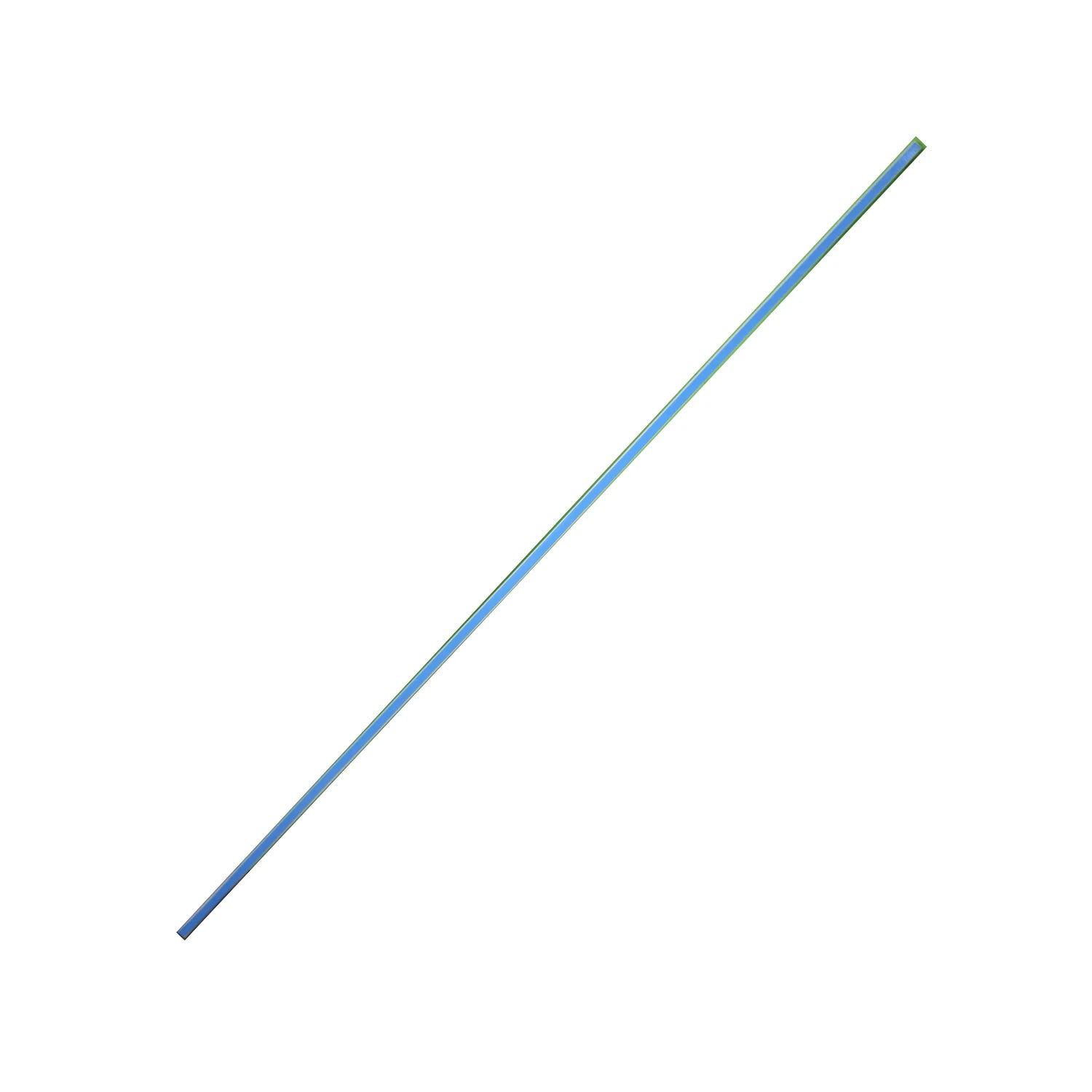Canaleta plástica azul claro, perfil rectangular delgado para cables