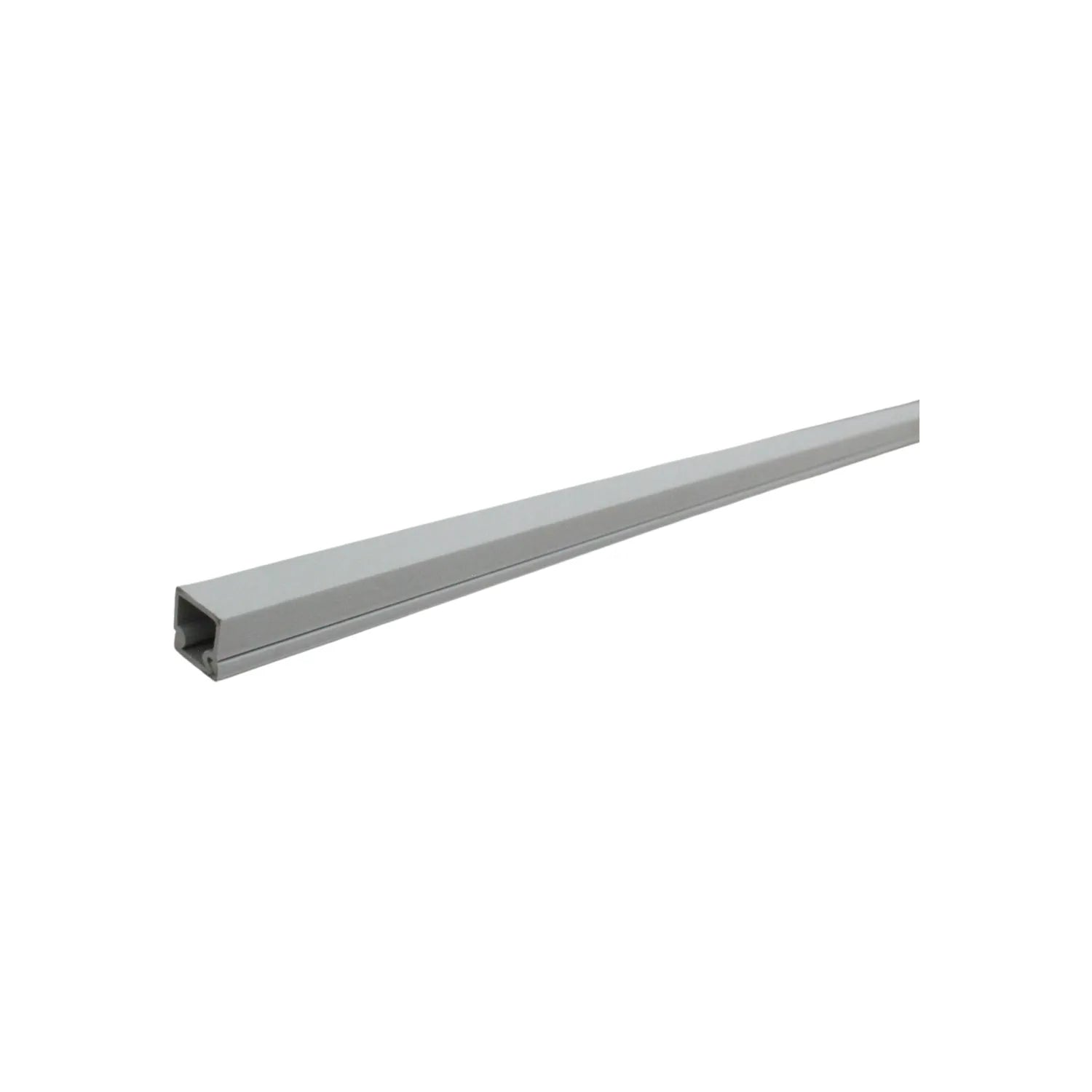 Canaleta gris para cables de instalación eléctrica, organizador de cable rectangular de PVC con ranura abierta