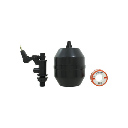 Válvula flotador tinaco ½, flotador negro, varilla y cinta de teflón Southland para control de nivel de agua