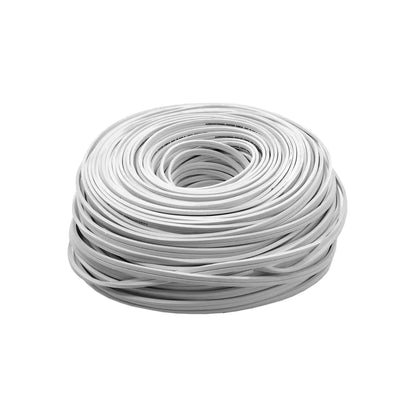 Cable eléctrico plano blanco calibre 18 x 90m en rollo para instalaciones residenciales