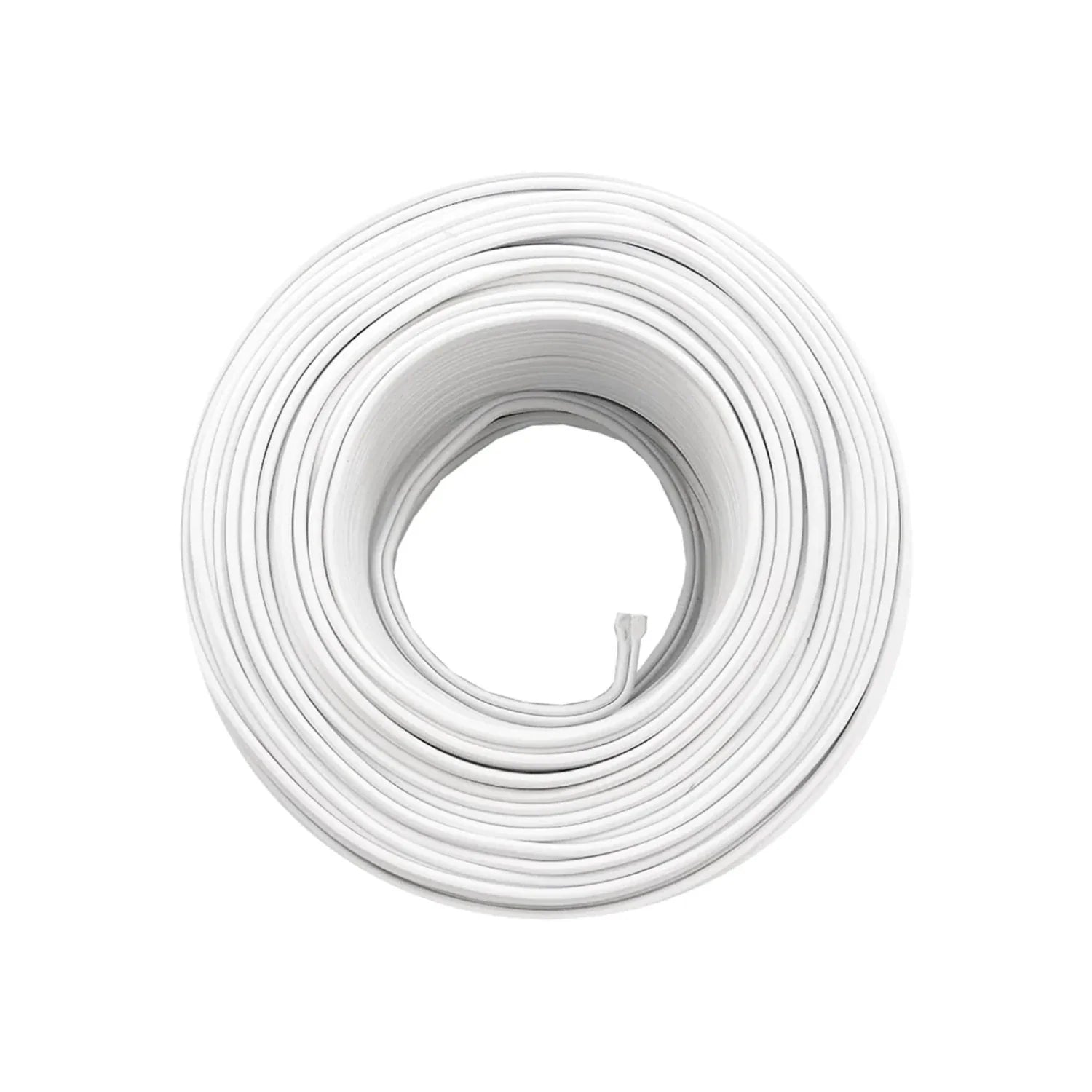 Cable eléctrico blanco antiflama calibre 18, rollo de 90 metros para conexiones