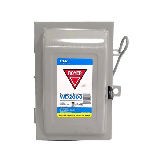 Interruptor de seguridad 2 x 30 de plástico Royer 2000