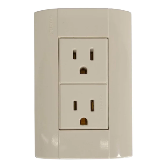 Contacto dúplex marfil Bticino E6028N modus