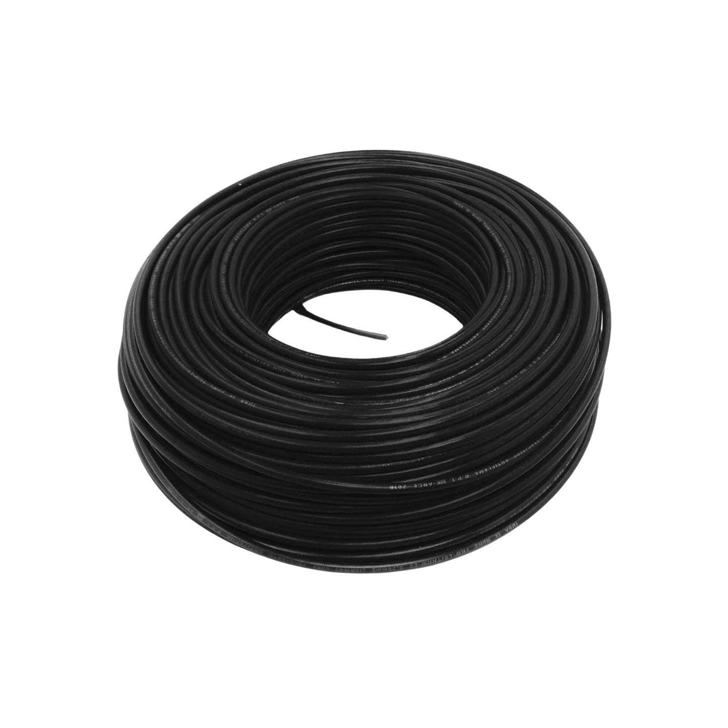 Rollo de cable eléctrico IUSA #12 negro de 100m, aislamiento antiflama.