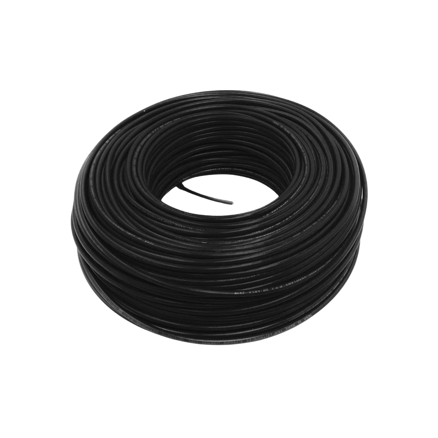 Rollo de cable eléctrico IUSA #12 negro de 100m, aislamiento antiflama.