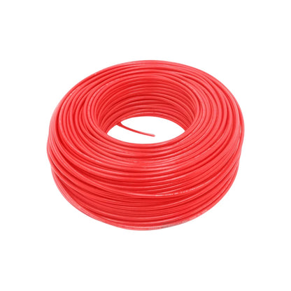Bobina de cable eléctrico rojo antiflama, aislado 1000V, sección 2.5mm², certificado CE y RoHS