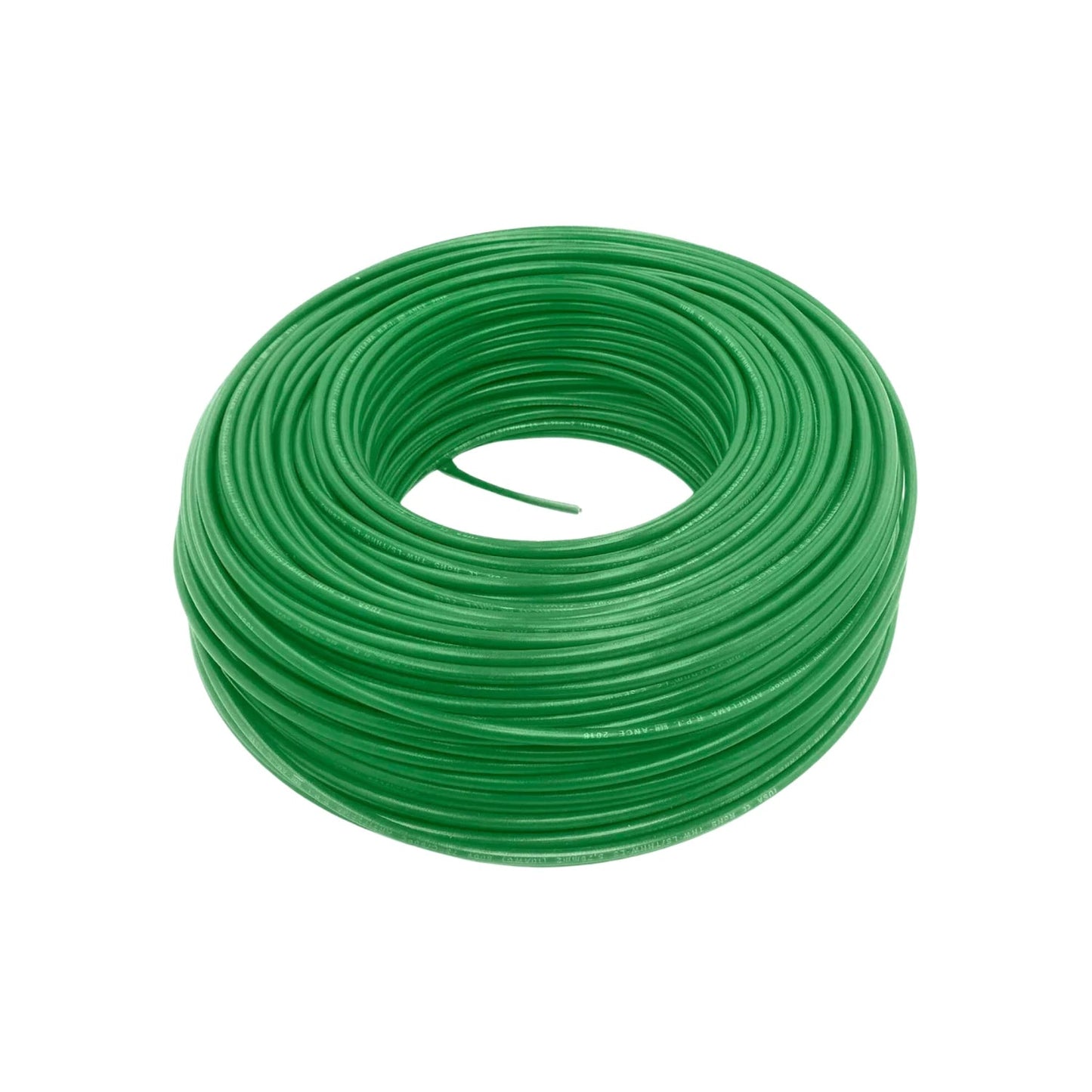 Cable eléctrico IUSA THW #12 verde, rollo de 100 metros para instalaciones residenciales.