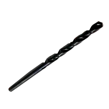 Broca helicoidal negra HSS para taladro, ideal para perforar metal, madera y plástico.