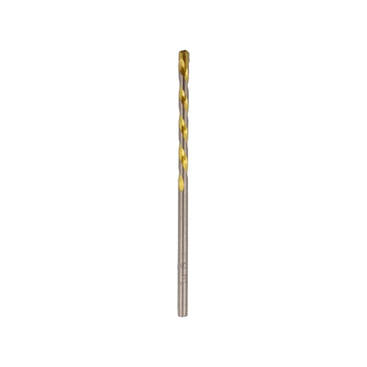 Broca espiral dorada de alta velocidad, ideal para perforar metal, madera y plástico con precisión.