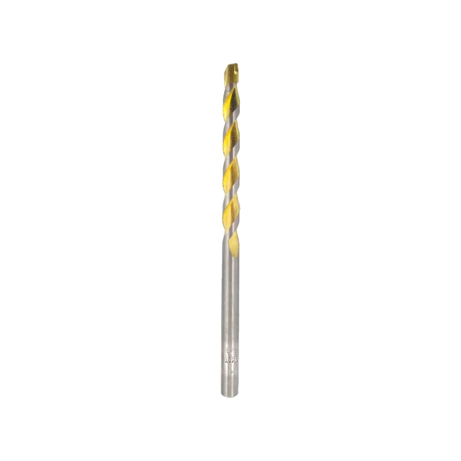 Broca de taladro HSS recubierta de titanio dorada, ideal para perforar metal, madera y plásticos con precisión.