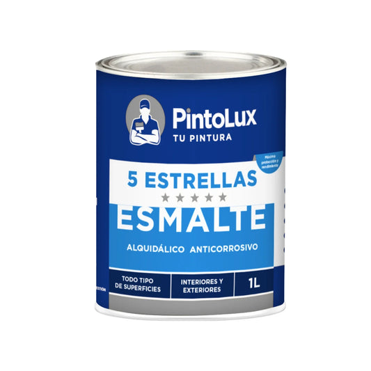 Pintura de esmalte gris acero 1 l Cinco estrellas 1013-1