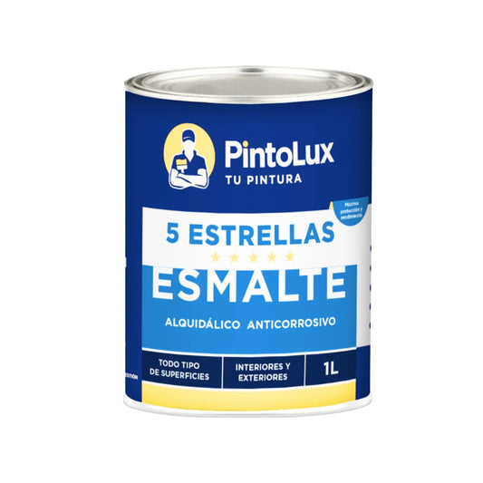 Pintura de esmalte marfil 1 l Cinco estrellas 1052-1