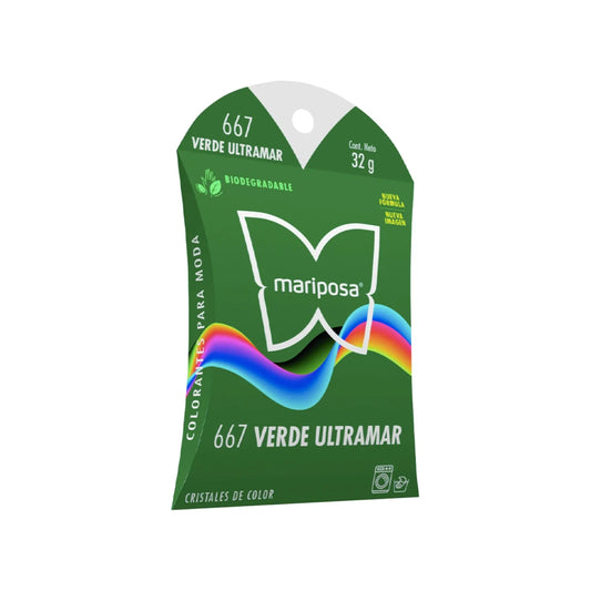 Colorante verde ultramar cristales Mariposa 667