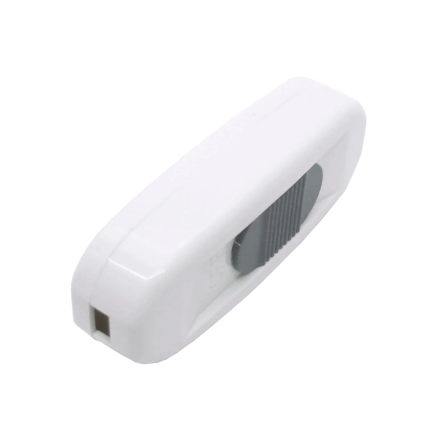 Apagador de paso de tecla gris y cuerpo blanco para cableado eléctrico