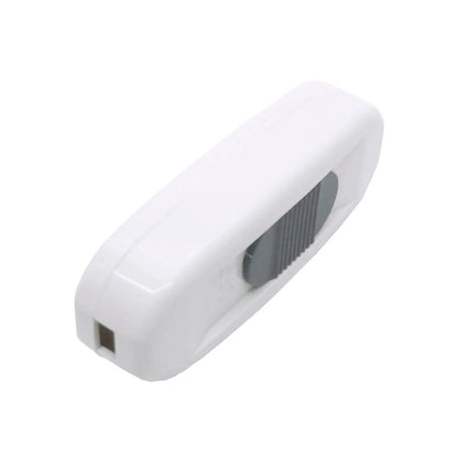 Apagador de paso de tecla gris y cuerpo blanco para cableado eléctrico