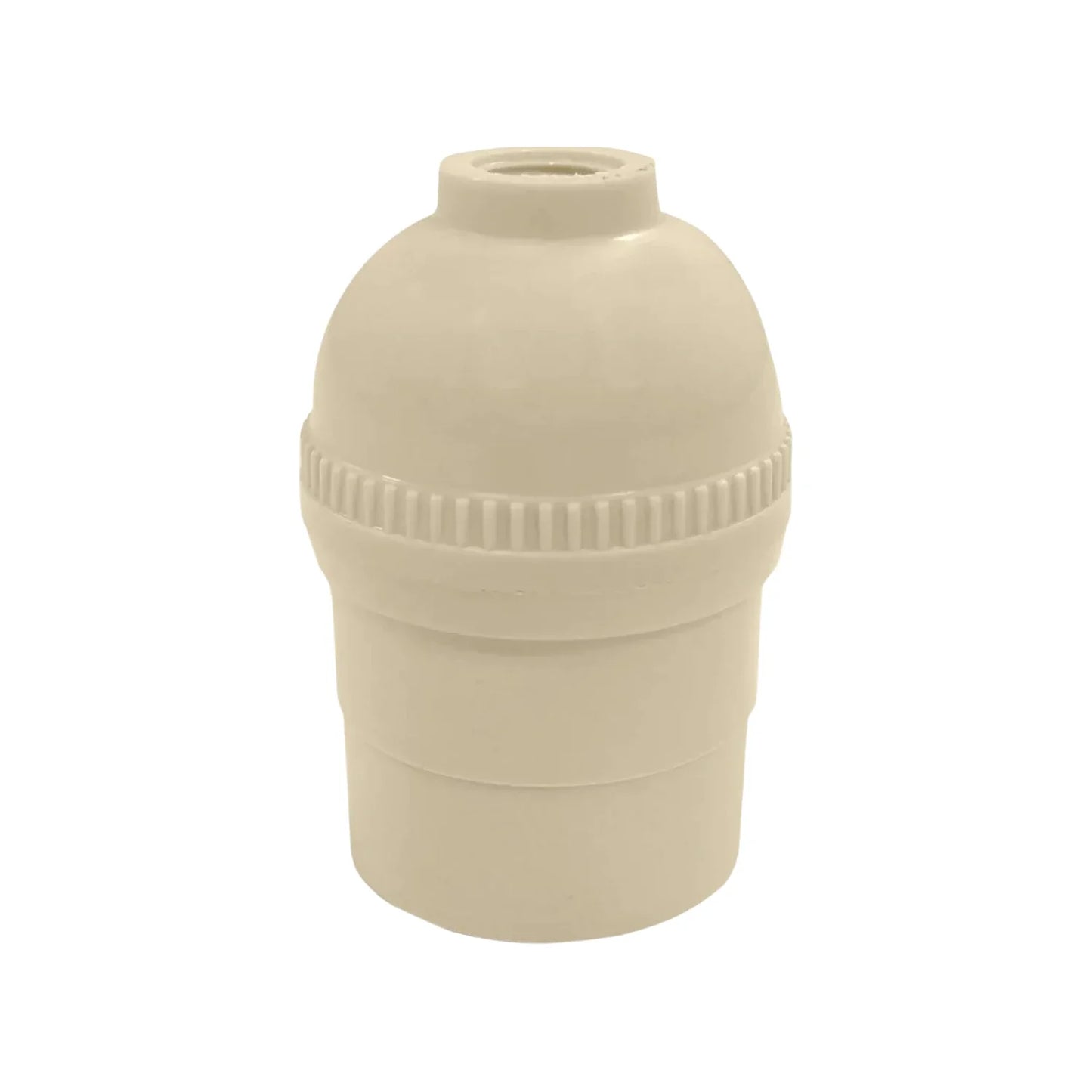 Socket sencillo baquelita marfil sin rosca León LA008M