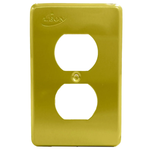 Placa dúplex dorada León PAD