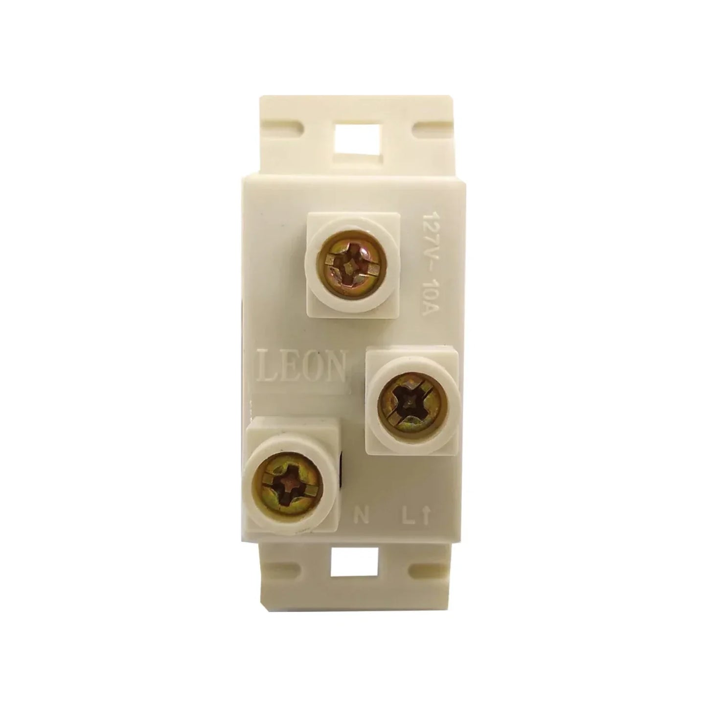 Contacto aterrizado marfil León LC01