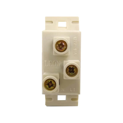 Contacto aterrizado marfil León LC01