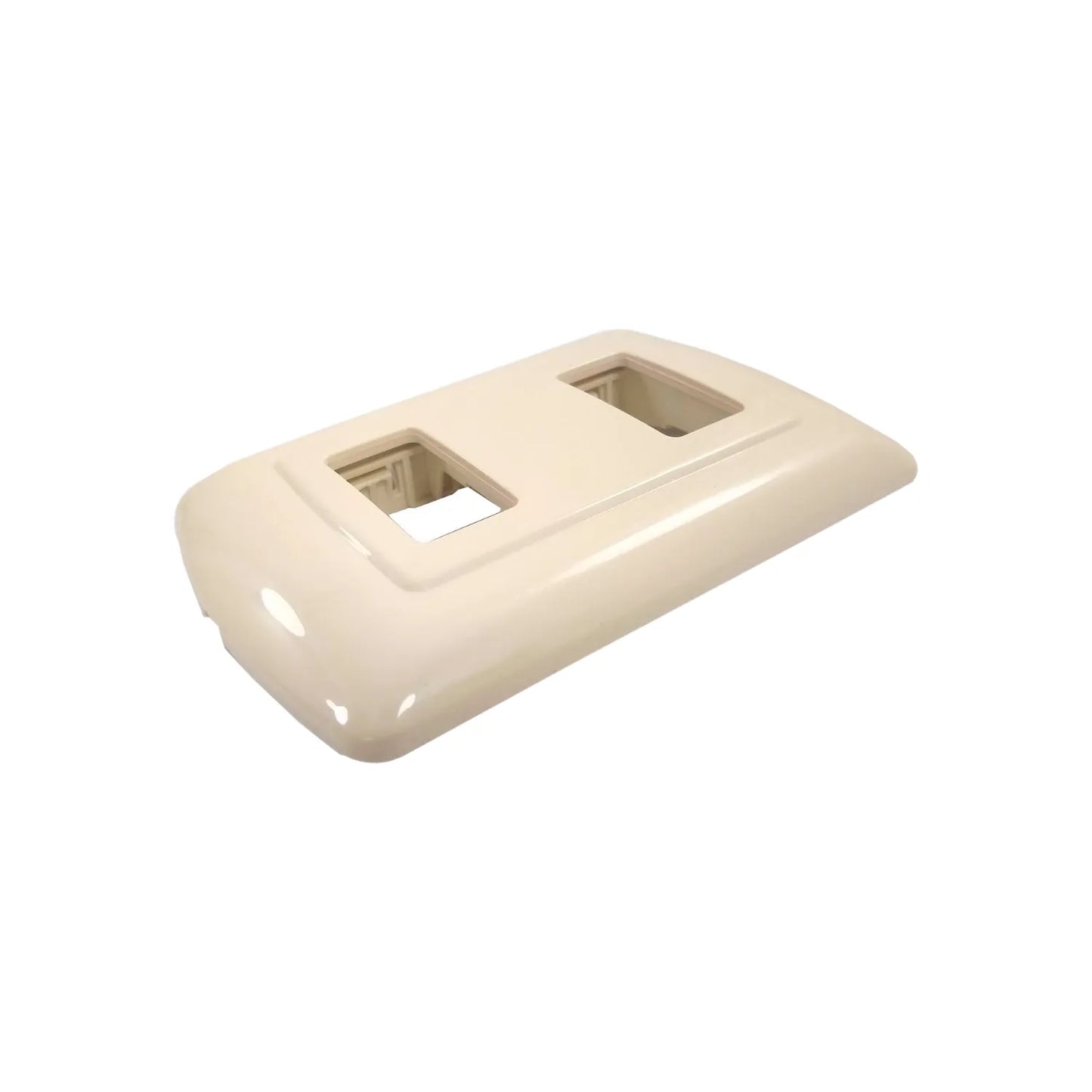 Placa 2 ventanas marfil León PLM-2U evolución