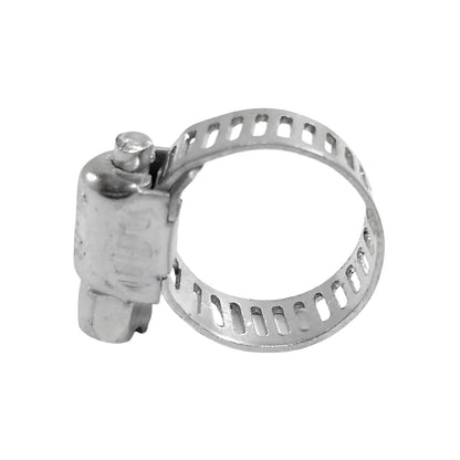 Abrazadera sin fin mini metálica, ajustable con tornillo, para sujeción de mangueras y tuberías pequeñas