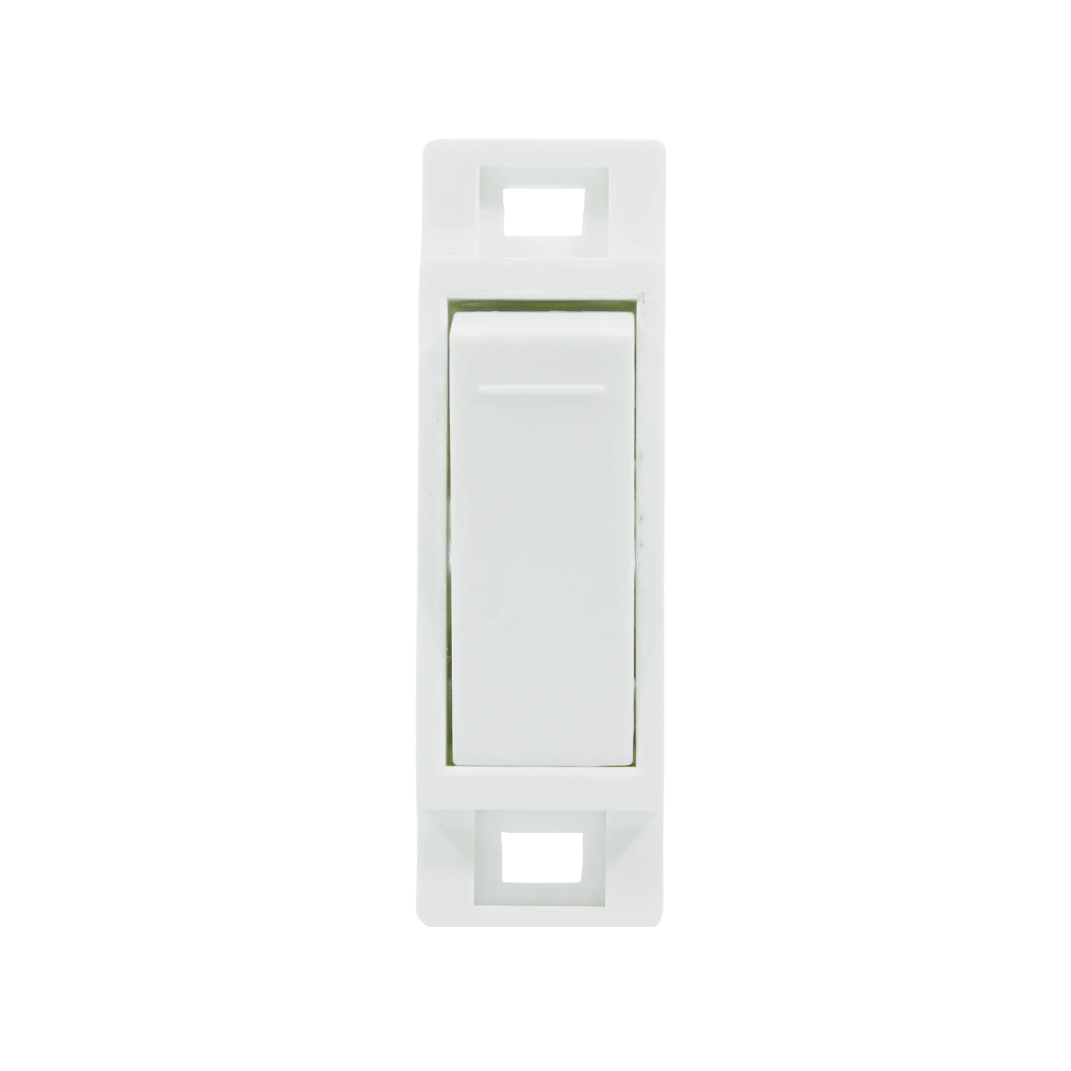 Apagador sencillo blanco con muelas, interruptor de luz eléctrico para instalación en pared
