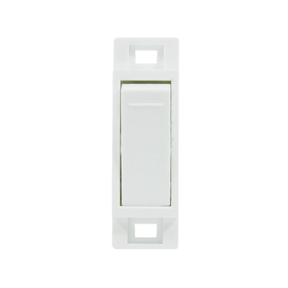 Apagador sencillo blanco con muelas, interruptor de luz eléctrico para instalación en pared