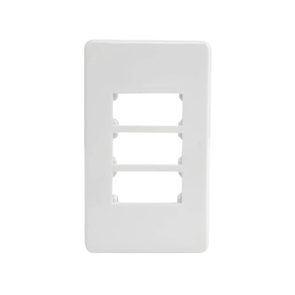Placa 3 ventanas blanca León LP-06B