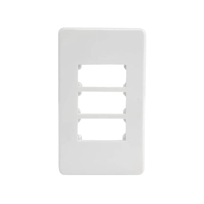 Placa 3 ventanas blanca León LP-06B