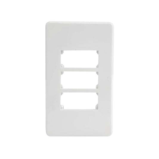 Placa 3 ventanas blanca León LP-06B