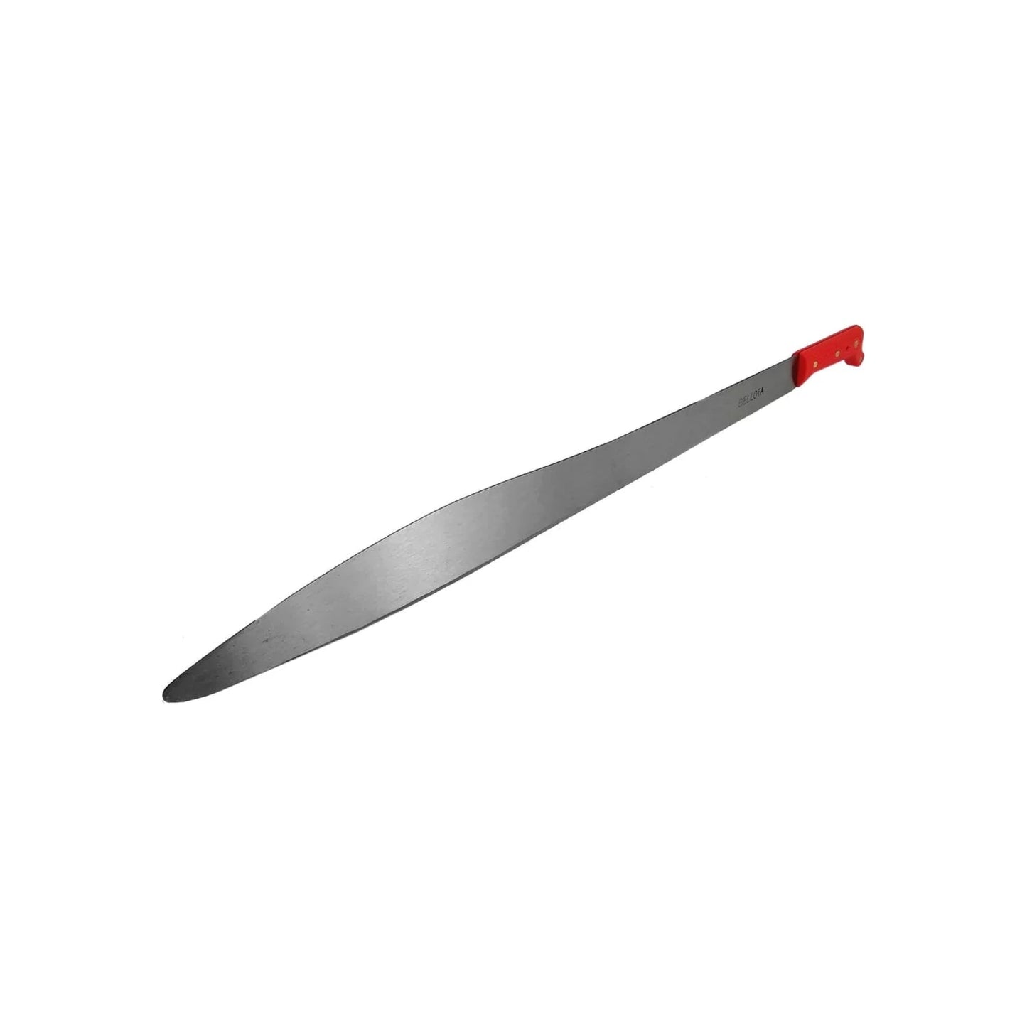 Machete Bellota acapulqueño 27 pulgadas hoja pulida con mango rojo para agricultura y desmonte.