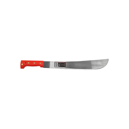 Machete de acero pulido 16 pulgadas Bellota con mango rojo ergonómico para trabajos agrícolas y desmalezado