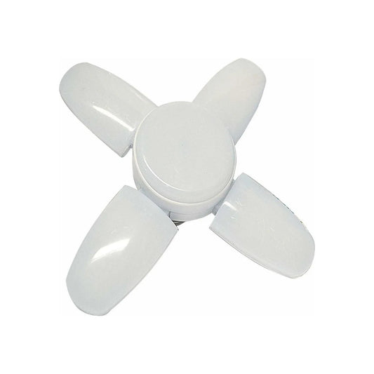 Lámpara LED blanca 28W con 4 aspas plegables para iluminación eficiente