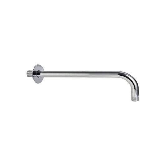 Brazo de regadera cromado de 50 cm para ducha con chapetón