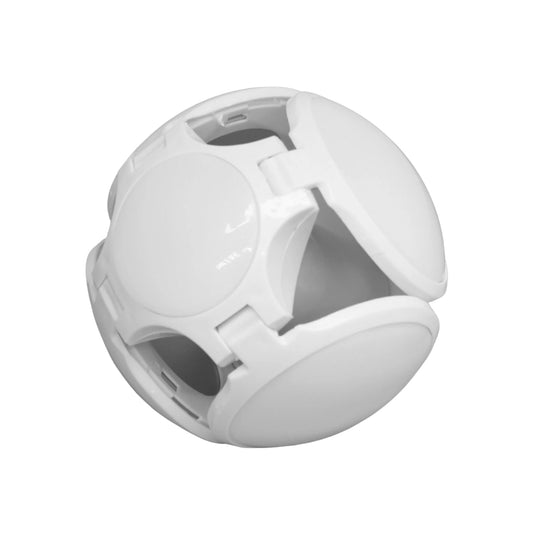 Lámpara LED blanca de 40W con diseño plegable esférico, tipo balón, para iluminación potente y eficiente.