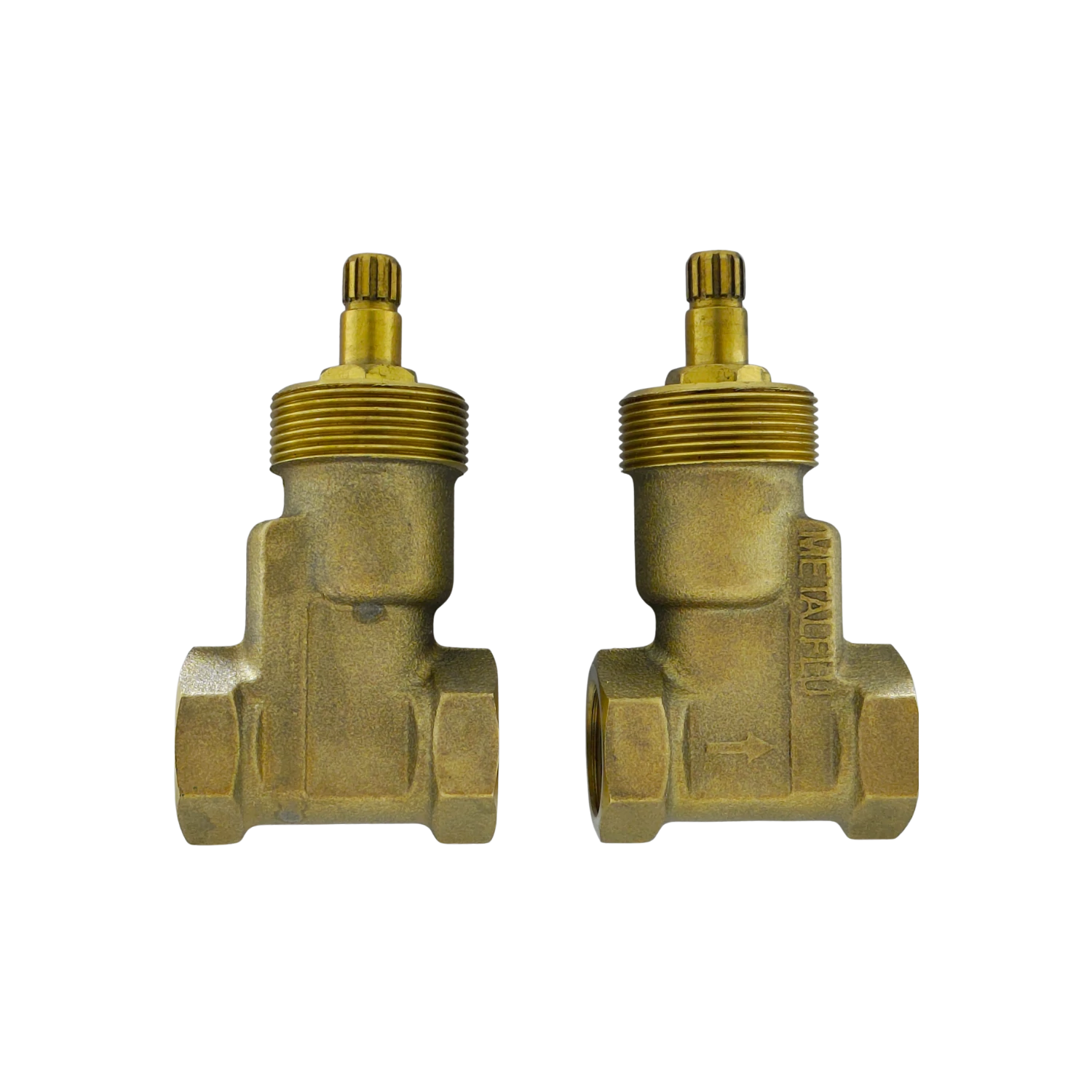 Par de vástagos de válvula roscables de latón METALBLU para regadera, refacción de plomería y baño