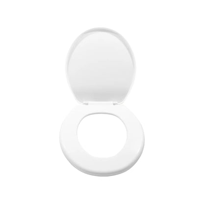 Asiento de inodoro con tapa blanco diseño universal plástico resistente para baño