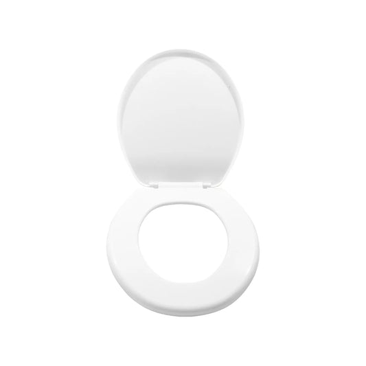 Asiento de inodoro con tapa blanco diseño universal plástico resistente para baño