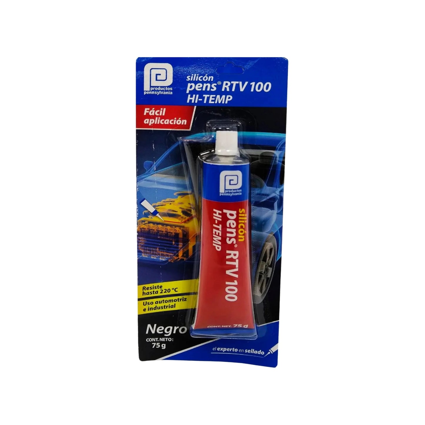 Silicón negro 75 gr uso automotriz Pennsylvania 3SRT00240 RTV-100