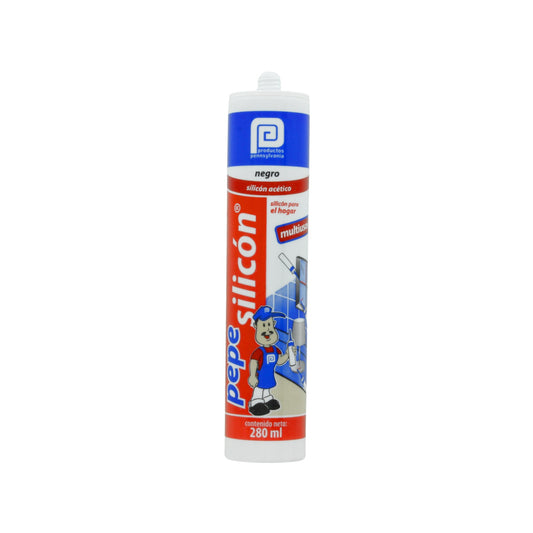 Sellador de silicón negro multiusos Pennsylvania 280ml, acético para hogar y fontanería